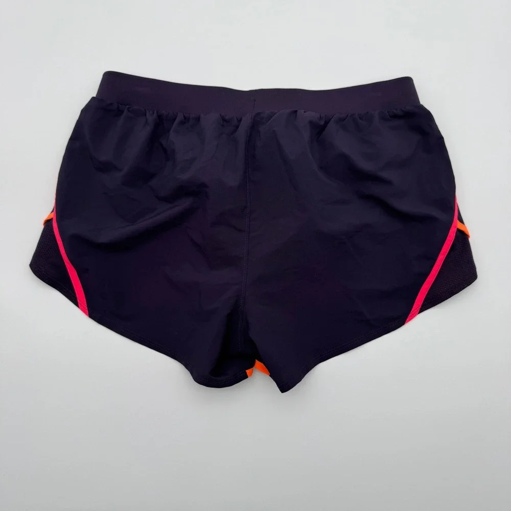 Under Armour HeatGear Running Shorts‎ Purple And Neon Womens Medium